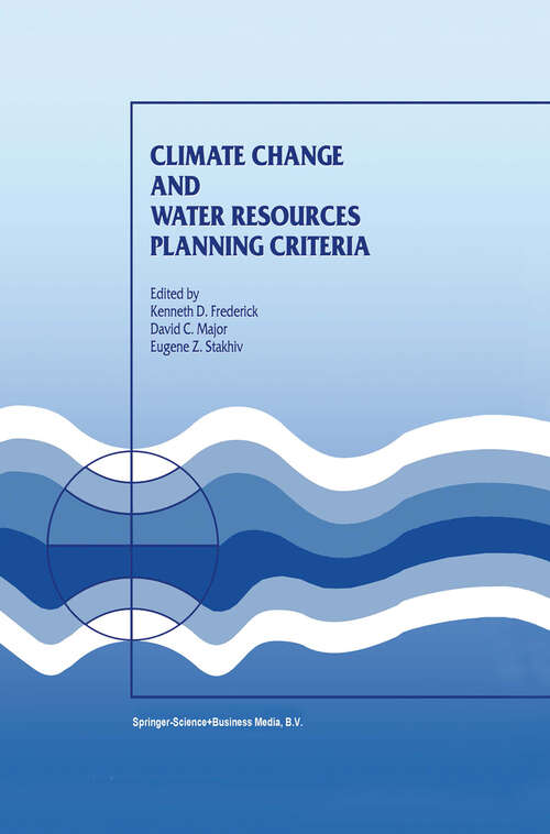 Book cover of Climate Change and Water Resources Planning Criteria (1997)