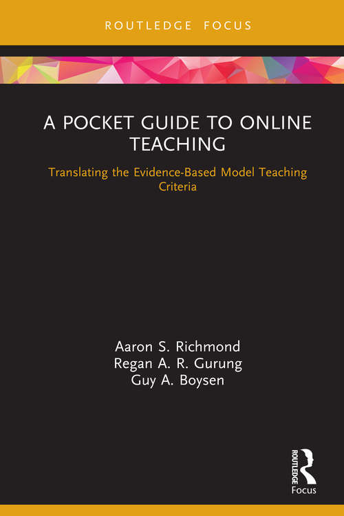 Book cover of A Pocket Guide to Online Teaching: Translating the Evidence-Based Model Teaching Criteria