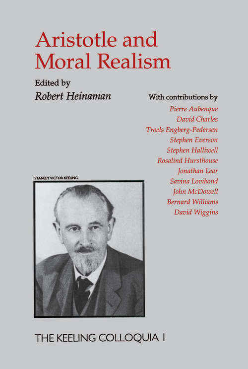 Book cover of Aristotle And Moral Realism