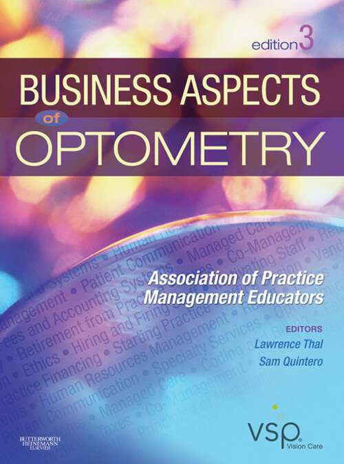 Book cover of Business Aspects of Optometry: Association of Practice Management Educators (3)