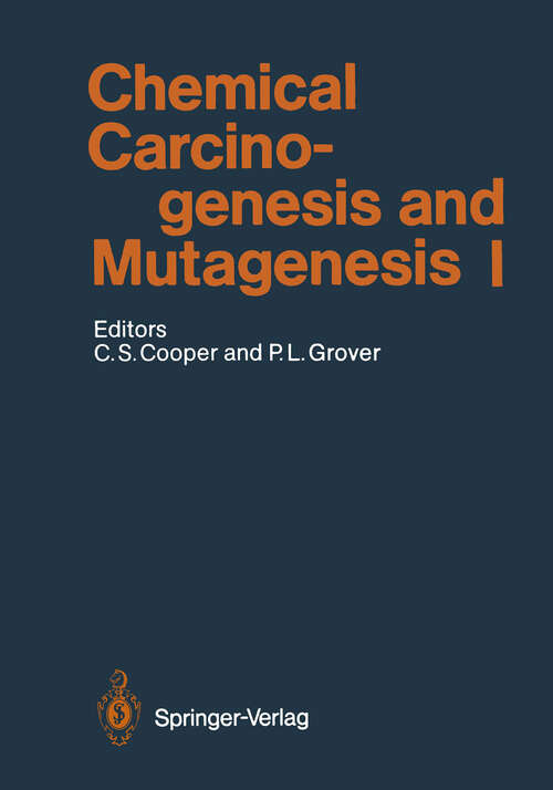 Book cover of Chemical Carcinogenesis and Mutagenesis I (1990) (Handbook of Experimental Pharmacology: 94 / 1)