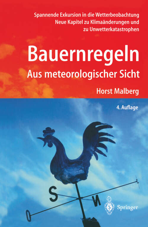 Book cover of Bauernregeln: Aus meteorologischer Sicht (4. Aufl. 2003)