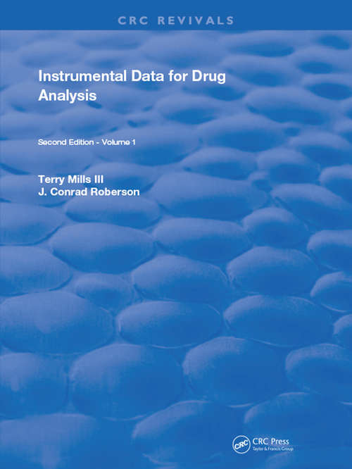 Book cover of Instrumental Data for Drug Analysis, Second Edition: Volume I (2)