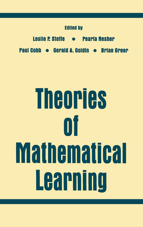 Book cover of Theories of Mathematical Learning: Constructivist And Interactionist Theories Of Mathematical Development