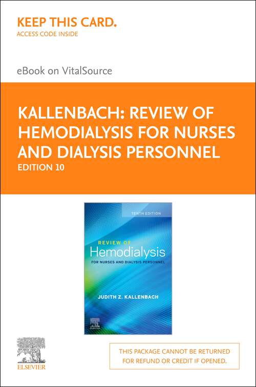 Book cover of Review of Hemodialysis for Nurses and Dialysis Personnel - E-Book: Review of Hemodialysis for Nurses and Dialysis Personnel - E-Book (10)