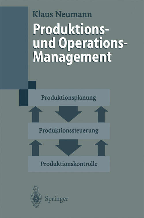 Book cover of Produktions- und Operations-Management (1996)