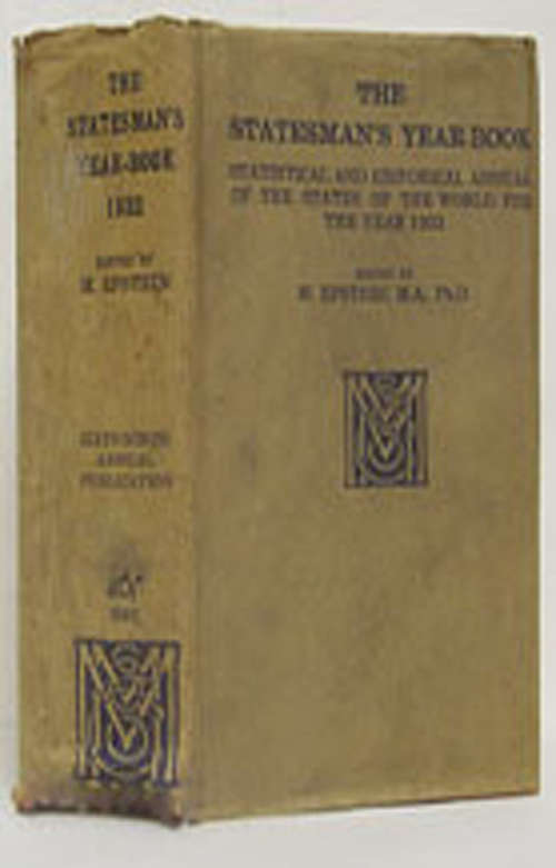 Book cover of The Statesman's Year-Book: Statistical and Historical Annual of the States of the World for the Year 1932 (69th ed. 1932) (The Statesman's Yearbook)