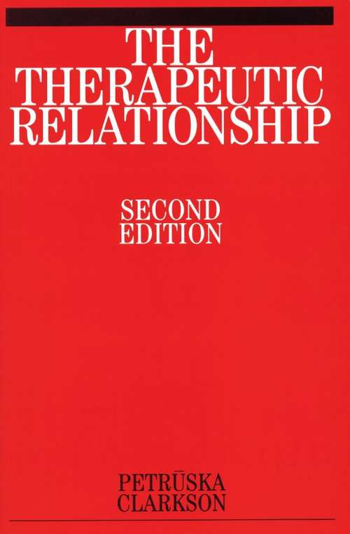 Book cover of The Therapeutic Relationship (PDF)