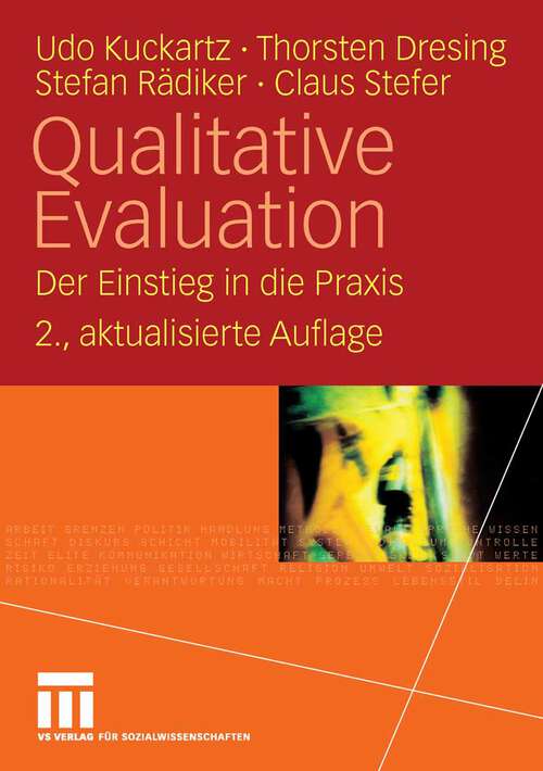 Book cover of Qualitative Evaluation: Der Einstieg in die Praxis (2. Aufl. 2008)