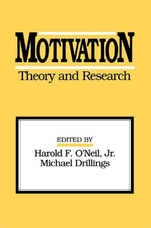 Book cover of Motivation: Theory and Research