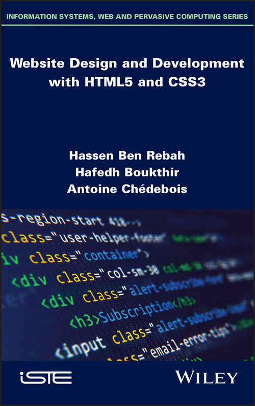 Book cover of Website Design and Development with HTML5 and CSS3