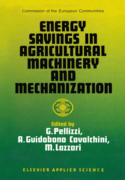Book cover of Energy Savings in Agricultural Machinery and Mechanization (1988)