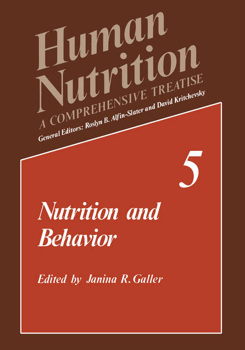 Book cover of Nutrition and Behavior (1984) (Human Nutrition #5)