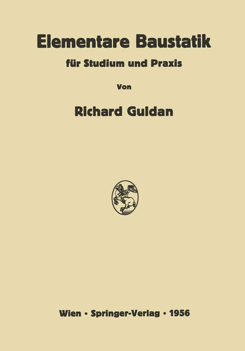 Book cover of Elementare Baustatik für Studium und Praxis (1956)