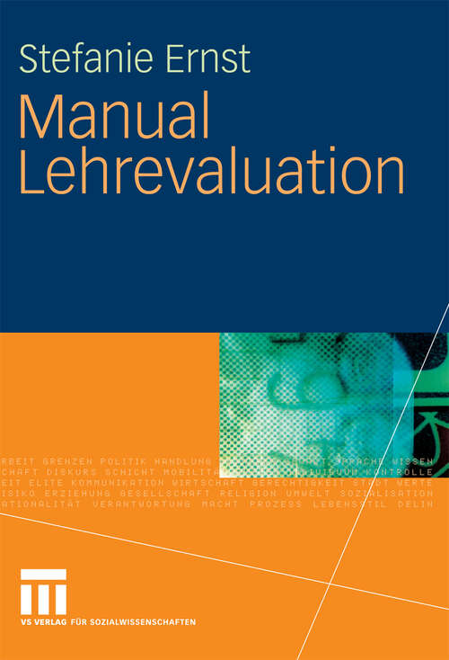 Book cover of Manual Lehrevaluation (2008)
