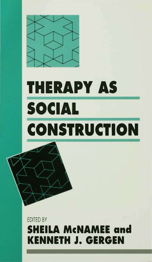 Book cover of Therapy as Social Construction