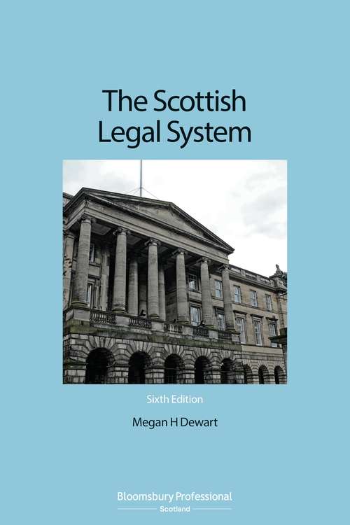 Book cover of The Scottish Legal System (6)