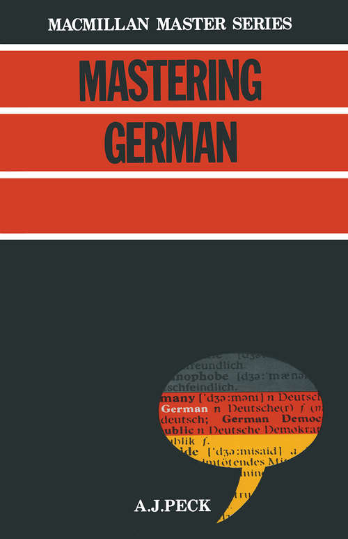 Book cover of Mastering German (1st ed. 1982) (Macmillan Master Ser.)