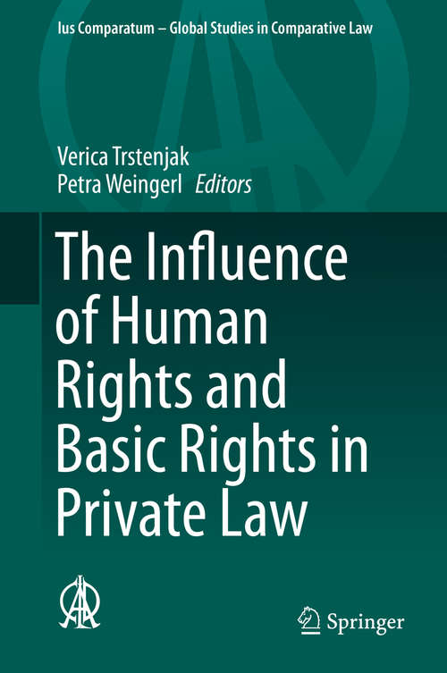 Book cover of The Influence of Human Rights and Basic Rights in Private Law (1st ed. 2016) (Ius Comparatum - Global Studies in Comparative Law #15)