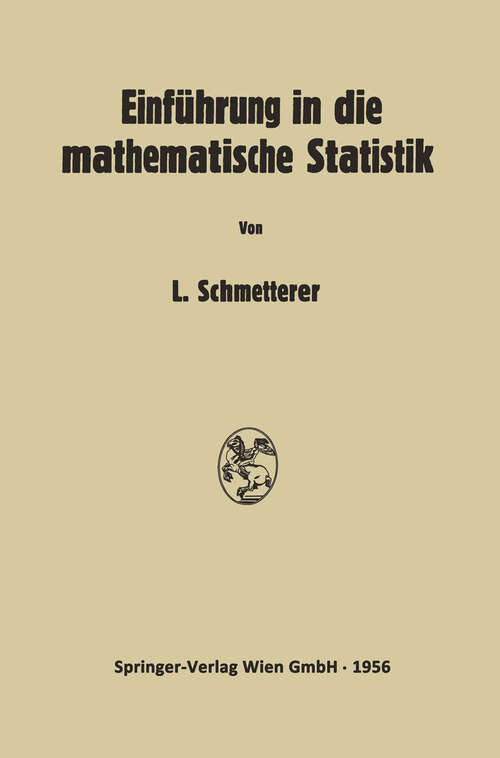 Book cover of Einführung in die Mathematische Statistik (1956)