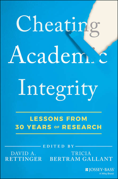 Book cover of Cheating Academic Integrity: Lessons from 30 Years of Research