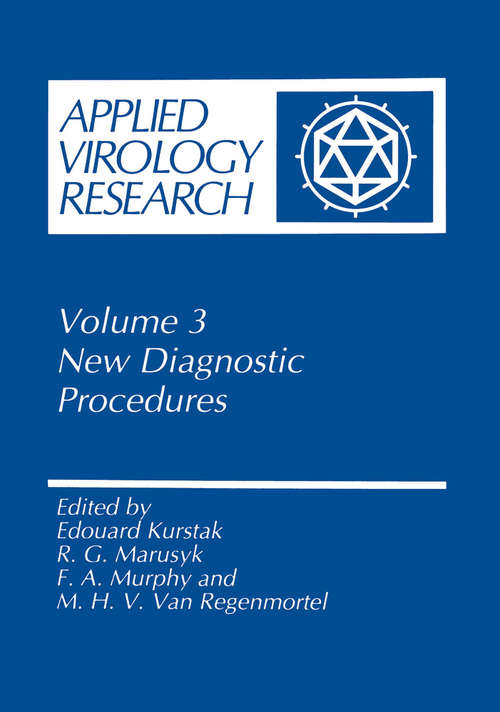 Book cover of Applied Virology Research: New Diagnostic Procedures (1994) (Applied Virology Research #3)