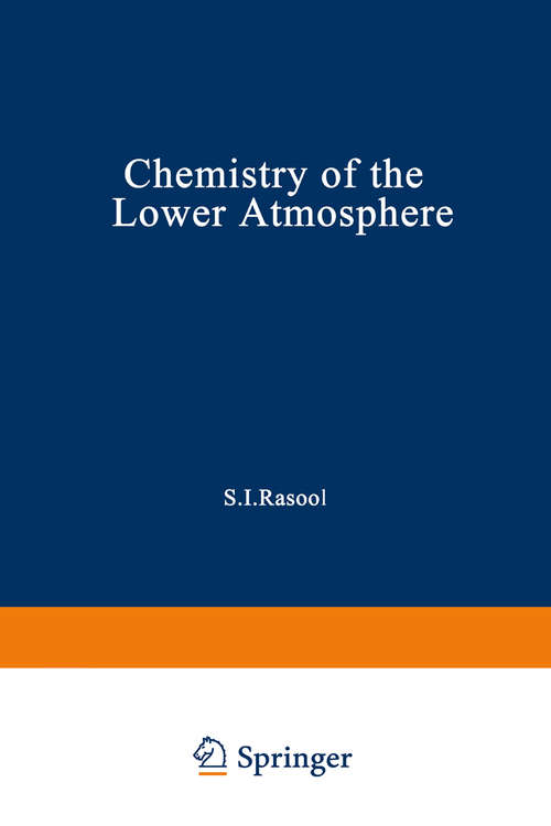 Book cover of Chemistry of the Lower Atmosphere (1973)
