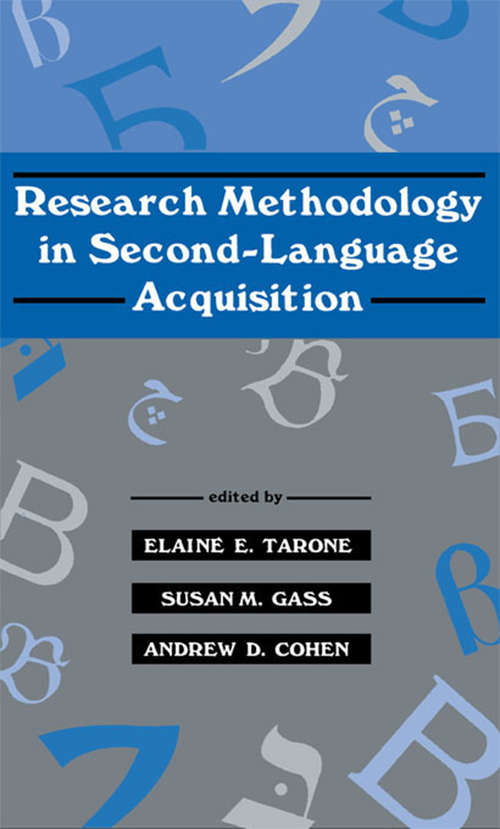 Book cover of Research Methodology in Second-Language Acquisition (Second Language Acquisition Research Series)