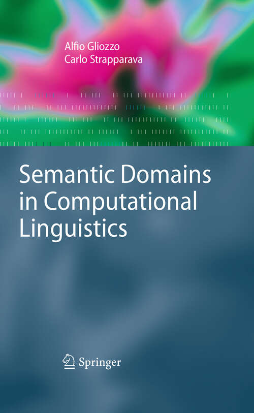 Book cover of Semantic Domains in Computational Linguistics (2009)