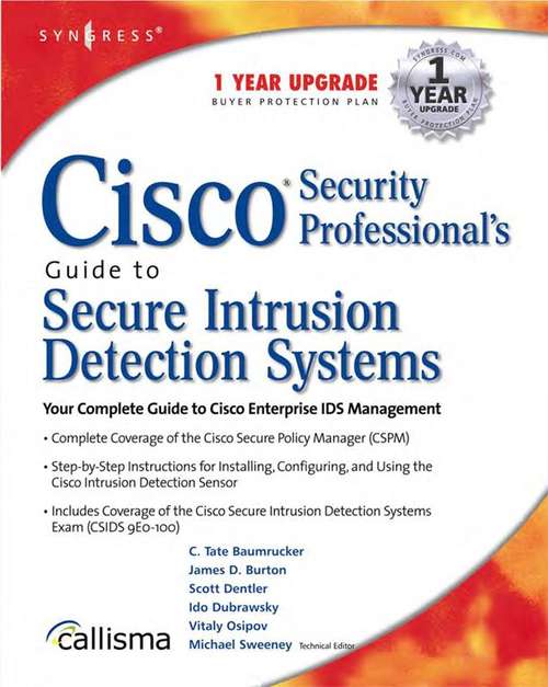 Book cover of Cisco Security Professional's Guide to Secure Intrusion Detection Systems