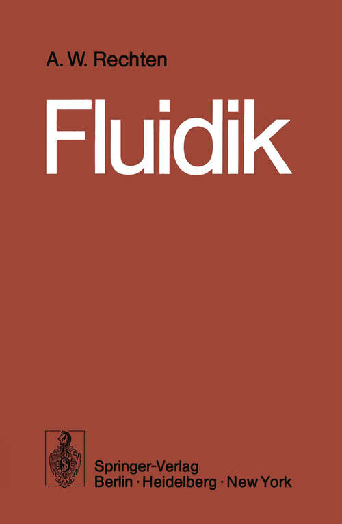 Book cover of Fluidik: Grundlagen, Bauelemente, Schaltungen (1976)