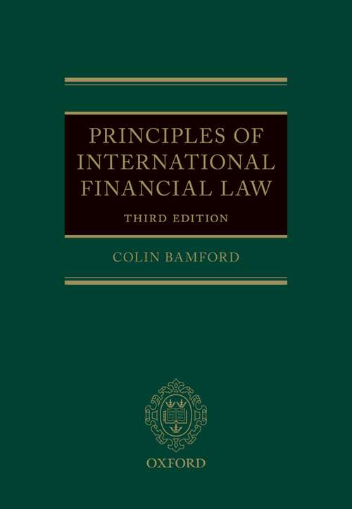 Book cover of Principles of International Financial Law (3)