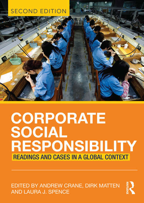 Book cover of Corporate Social Responsibility: Readings and Cases in a Global Context