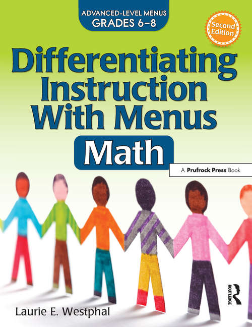 Book cover of Differentiating Instruction With Menus: Math (Grades 6-8) (2)