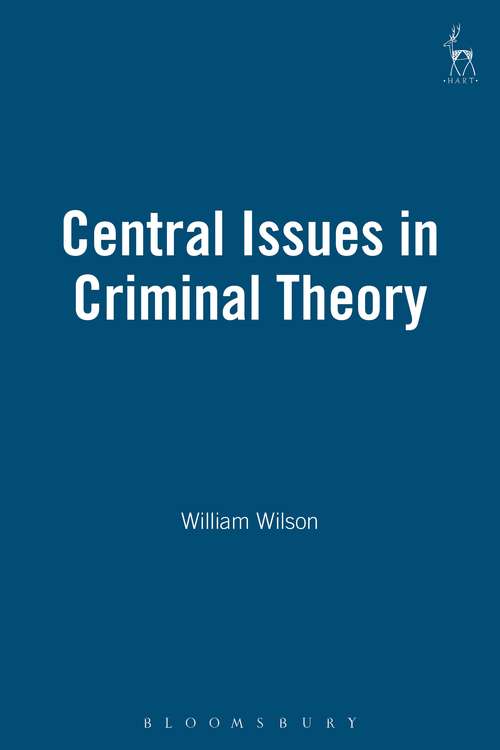 Book cover of Central Issues in Criminal Theory