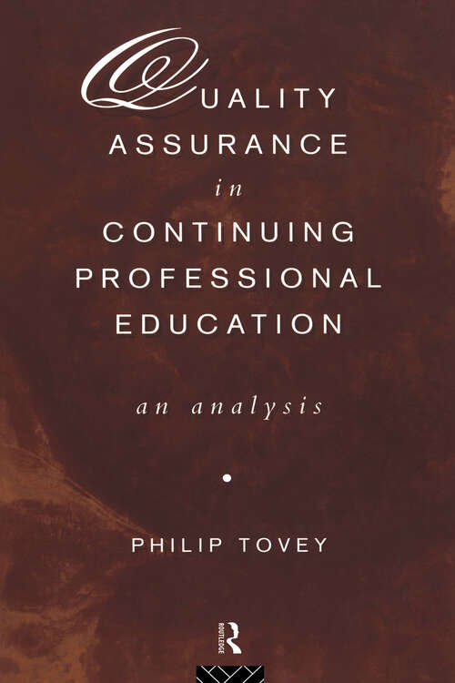 Book cover of Quality Assurance in Continuing Professional Education: An Analysis