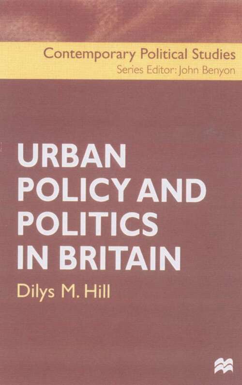 Book cover of Urban Policy And Politics In Britain (Contemporary Political Studies (PDF))