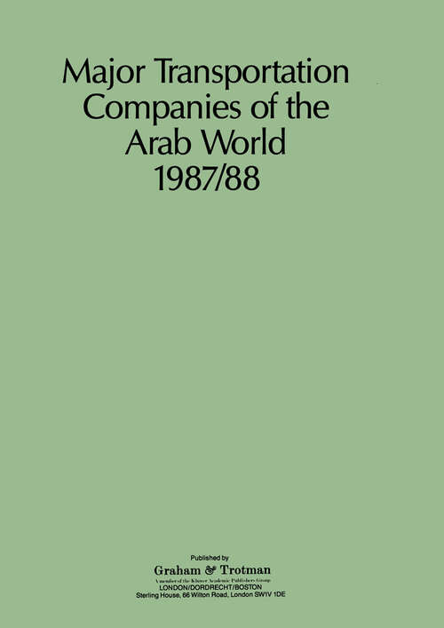 Book cover of Major Transportation Companies of the Arab World 1987/88 (1987)