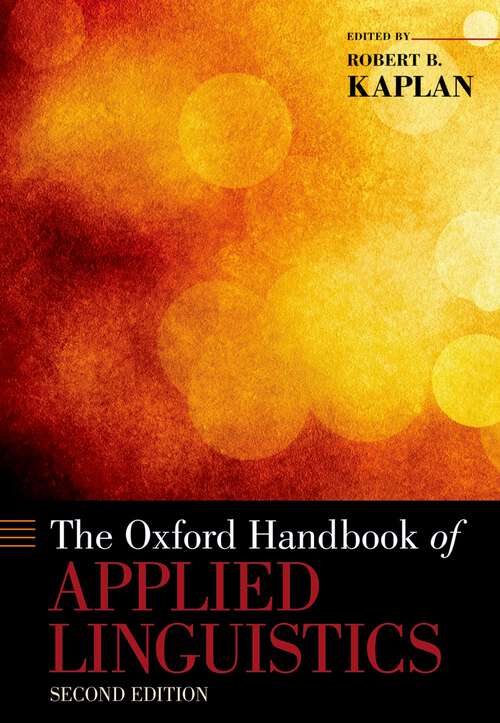 Book cover of The Oxford Handbook of Applied Linguistics (Oxford Handbooks)