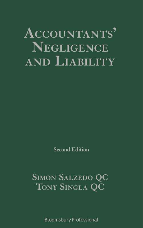 Book cover of Accountants’ Negligence and Liability