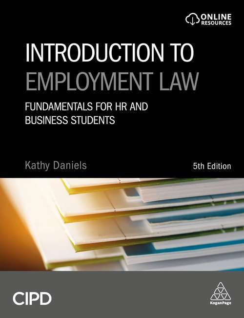 Book cover of Introduction to Employment Law: Fundamentals for HR and Business Students (5)