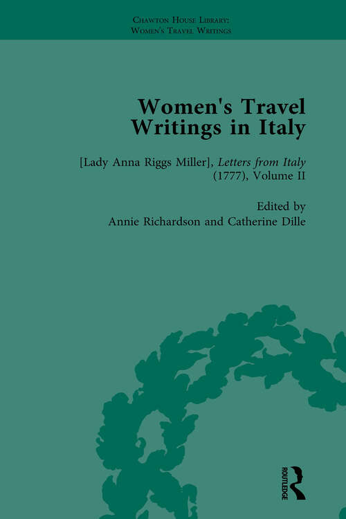 Book cover of Women's Travel Writings in Italy, Part I Vol 2