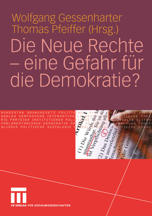 Book cover of Die Neue Rechte — eine Gefahr für die Demokratie? (2004)