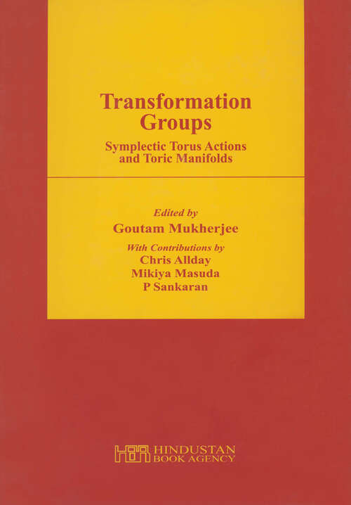 Book cover of Transformation Groups: Symplectic Torus Actions and Toric Manifolds