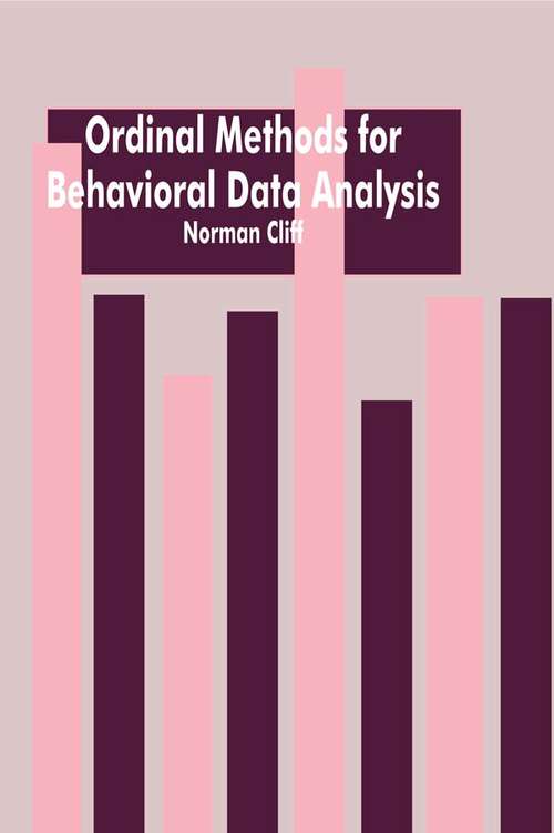 Book cover of Ordinal Methods for Behavioral Data Analysis