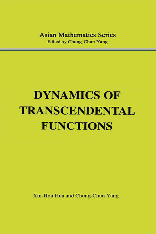 Book cover of Dynamics of Transcendental Functions