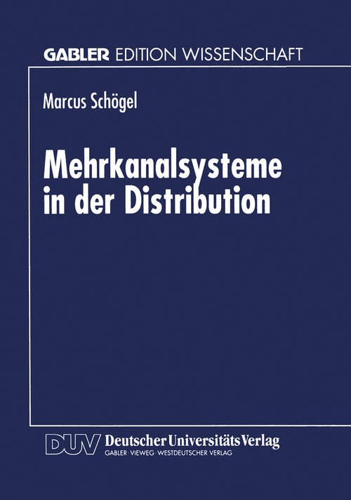 Book cover of Mehrkanalsysteme in der Distribution (1997)