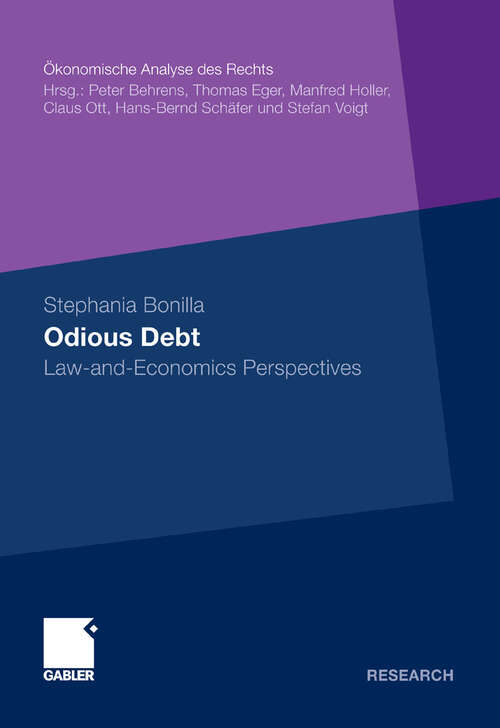 Book cover of Odious Debt: Law-and-Economics Perspectives (2011) (Ökonomische Analyse des Rechts)