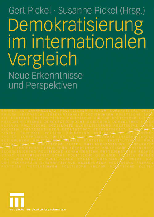 Book cover of Demokratisierung im internationalen Vergleich: Neue Erkenntnisse und Perspektiven (2006)