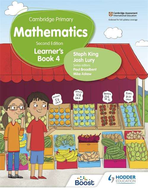 Book cover of Cambridge Primary Mathematics Learner’s Book 4 Second Edition